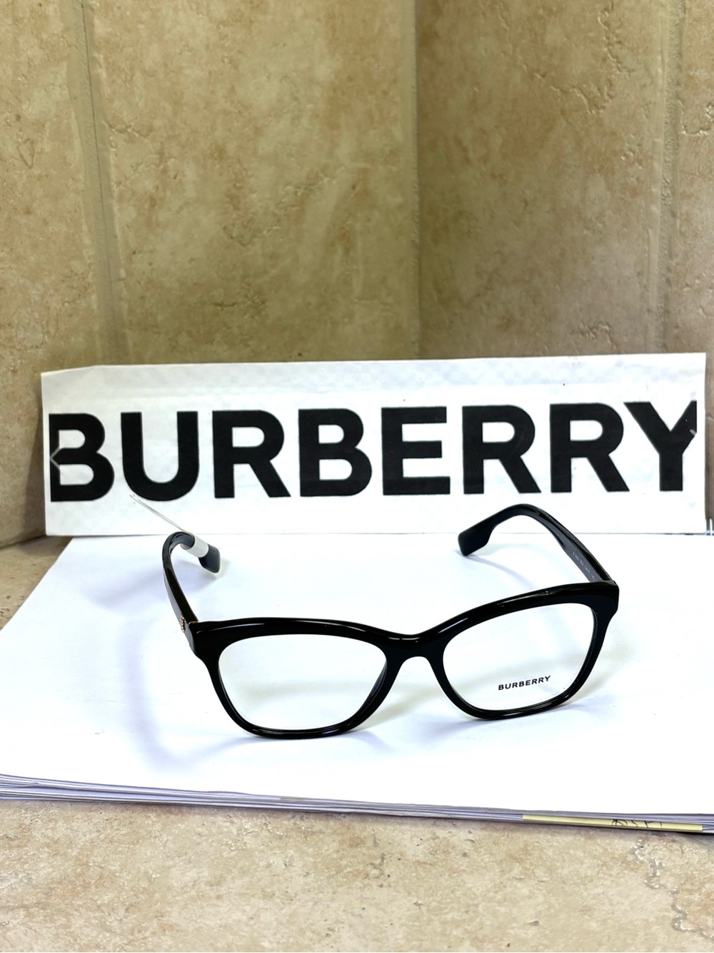 New Burberry B2323 3001 Black Optical Glasses